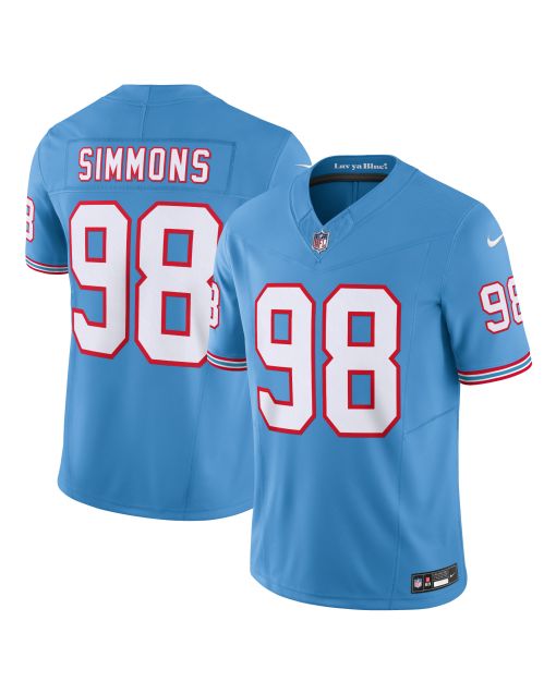 Men’s Tennessee Titans Jeffery Simmons Light Blue Vapor F.U.S.E. Limited Jersey