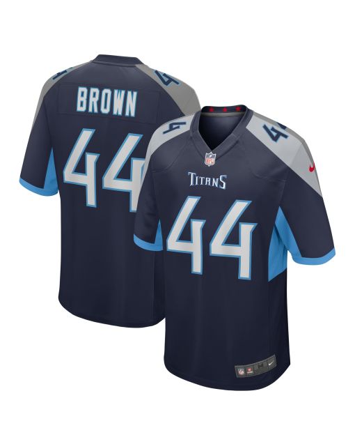 Men’s Tennessee Titans Mike Brown Navy Game Jersey