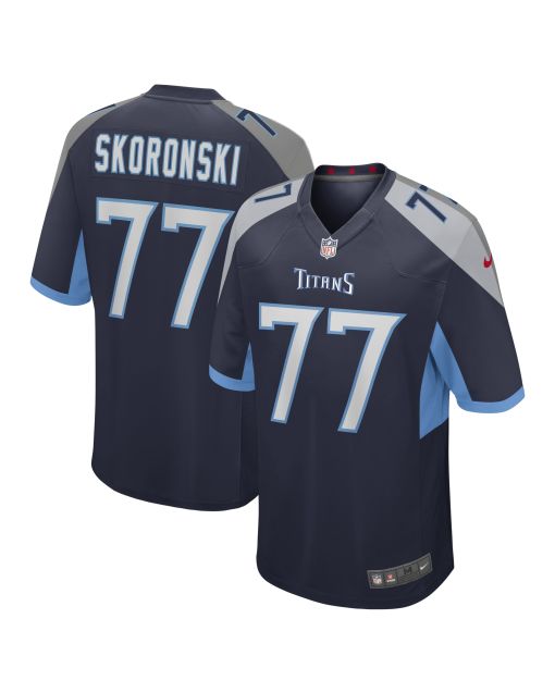 Men’s Tennessee Titans Peter Skoronski Navy Game Jersey