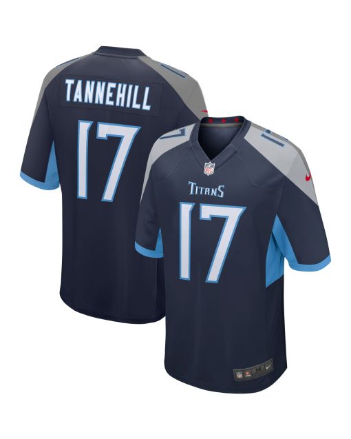Men’s Tennessee Titans Ryan Tannehill Navy Game Player Jersey