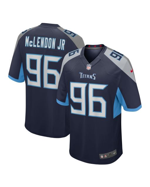 Men’s Tennessee Titans TK McLendon Jr. Navy Game Jersey
