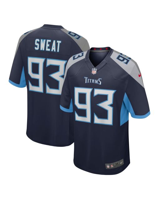 Men’s Tennessee Titans T’Vondre Sweat Navy Team Game Jersey