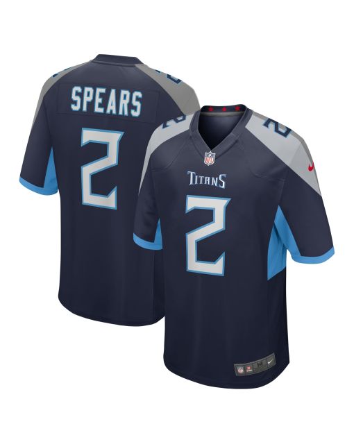 Men’s Tennessee Titans Tyjae Spears Navy Game Jersey