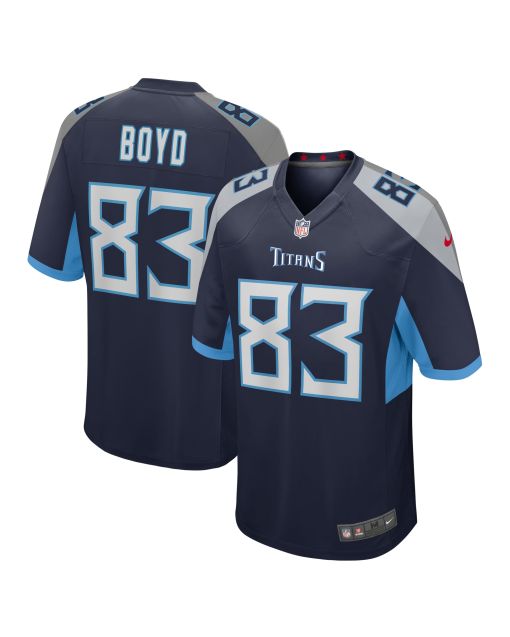 Men’s Tennessee Titans Tyler Boyd Navy Game Jersey