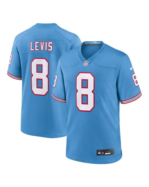 Men’s Tennessee Titans Will Levis Light Blue Oilers Throwback Player Game Jersey