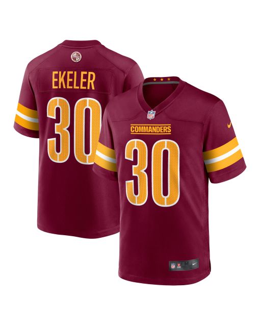 Men’s Washington Commanders Austin Ekeler Burgundy Game Player Jersey