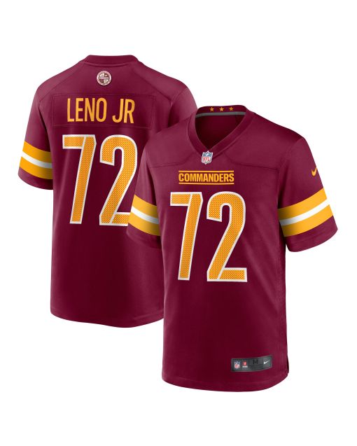 Men’s Washington Commanders Charles Leno Jr. Burgundy Home Game Player Jersey