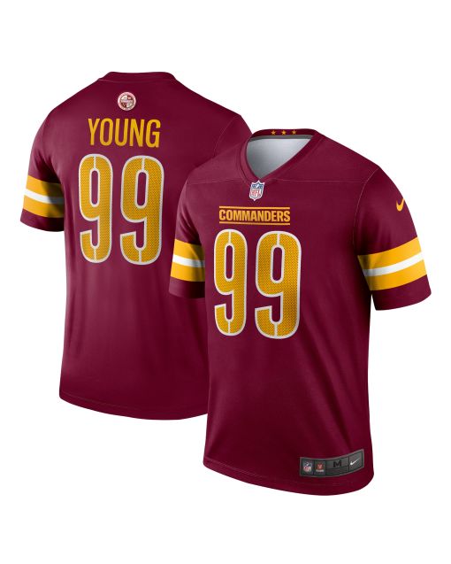 Men’s Washington Commanders Chase Young Burgundy Team Legend Player Performance Top