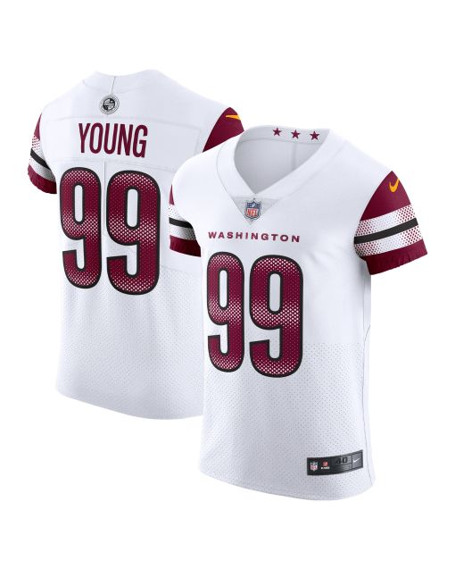 Men’s Washington Commanders Chase Young White Vapor Elite Jersey