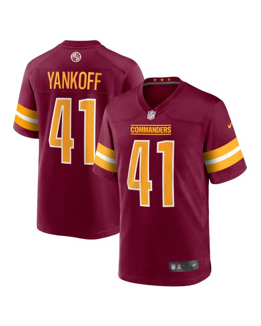 Men’s Washington Commanders Colson Yankoff Burgundy Game Jersey