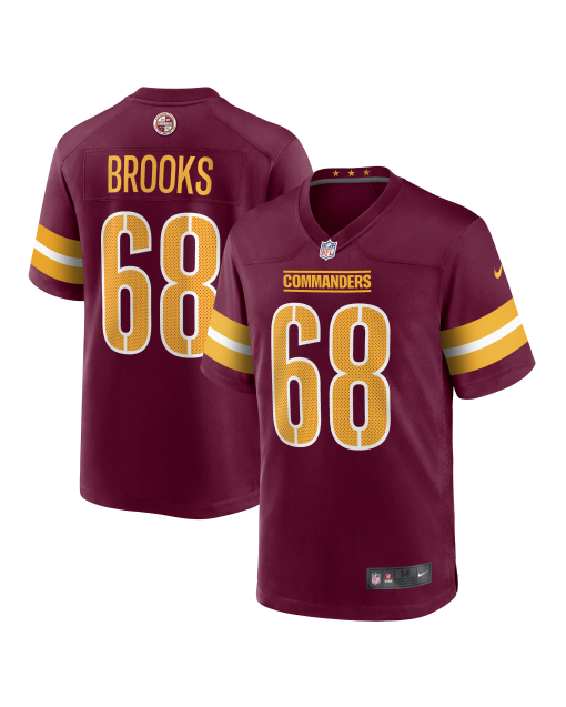 Men’s Washington Commanders Curtis Brooks Burgundy Game Jersey