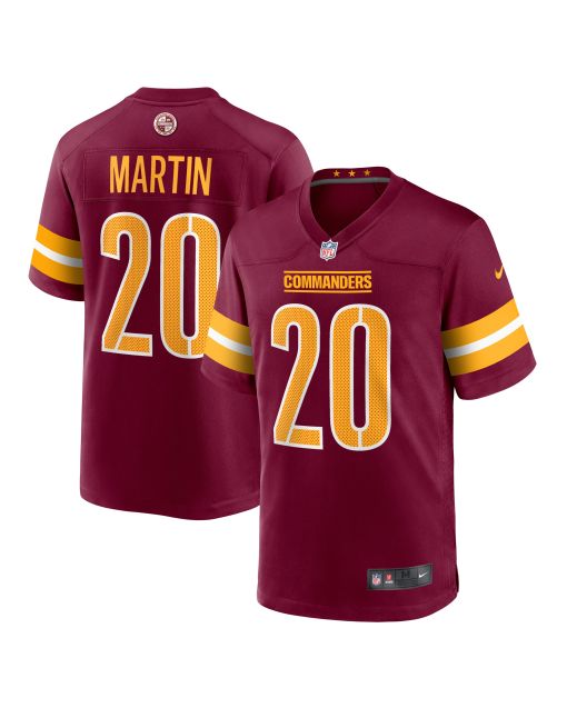 Men’s Washington Commanders Jartavius Martin Burgundy Team Game Jersey