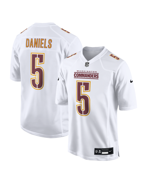 Men’s Washington Commanders Jayden Daniels Tundra White Fashion Jersey