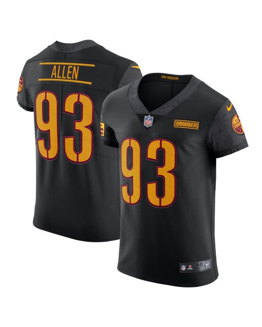Men’s Washington Commanders Jonathan Allen Black Alternate Vapor Elite Jersey