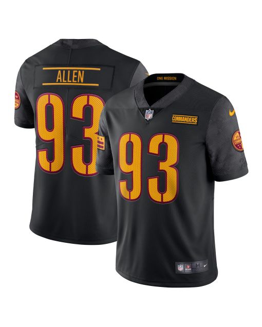 Men’s Washington Commanders Jonathan Allen Black Alternate Vapor Limited Jersey