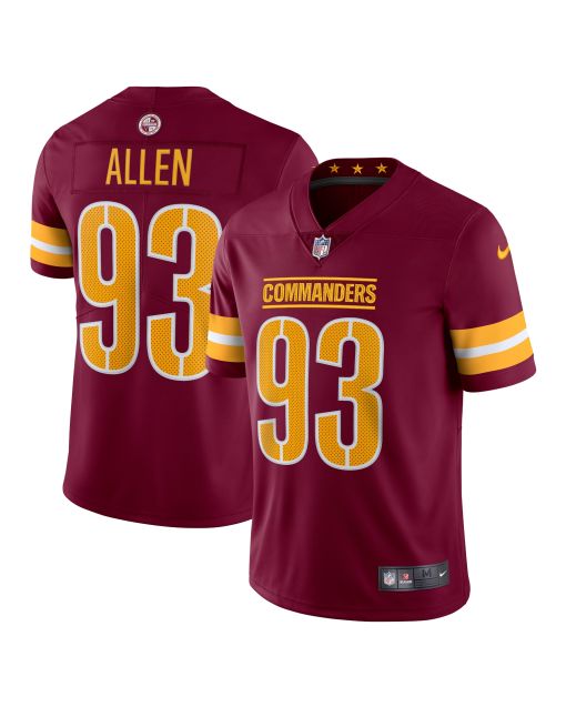 Men’s Washington Commanders Jonathan Allen Burgundy Vapor Limited Jersey