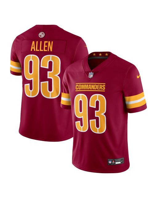 Men’s Washington Commanders Jonathan Allen Burgundy Vapor Untouchable Limited Jersey