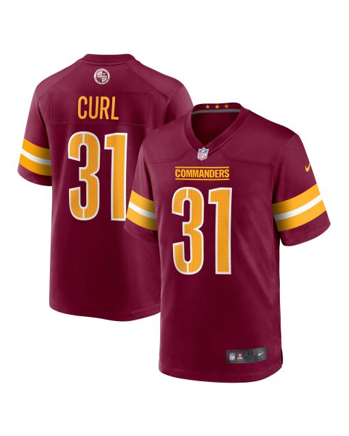 Men’s Washington Commanders Kamren Curl Burgundy Game Jersey