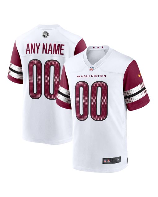 Men’s Washington Commanders White Game Custom Player Jersey