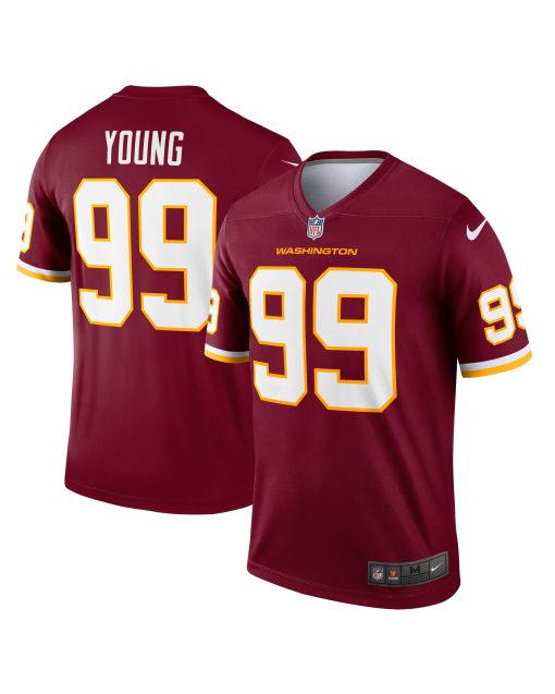 Men’s Washington Football Team Chase Young Burgundy Team Legend Player Performance Top