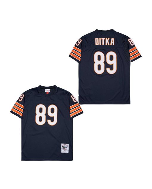 Mike Ditka 89 Chicago Bears Retro Throwback Men Jersey – Dark Navy
