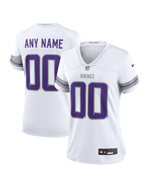 Minnesota Vikings Women’s Alternate Game Custom Jersey – White