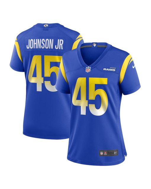 Neal Johnson Jr 45 Los Angeles Rams Women’s Game Jersey – Royal