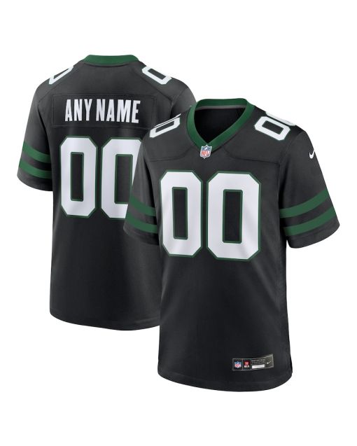 New York Jets Alternate Custom Game Men Jersey – Legacy Black