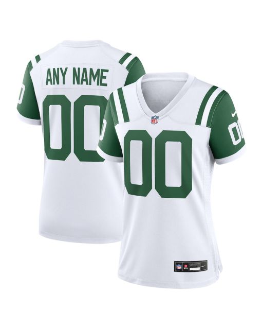 New York Jets Women’s Classic Alternate Custom Jersey – White