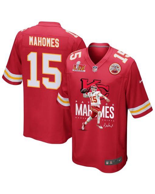 Patrick Mahomes 15 Kansas City Chiefs Magician Game Men Jersey – Red