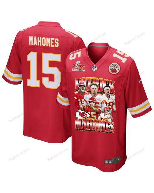 Patrick Mahomes 15 Kansas City Chiefs PatomicBomb Game Men Jersey – Red