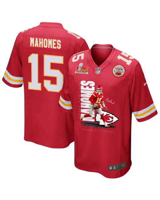 Patrick Mahomes 15 Kansas City Chiefs Showtime Game Men Jersey – Red