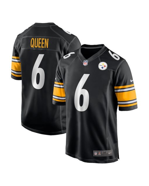 Patrick Queen 6 Pittsburgh Steelers Game Men Jersey – Black