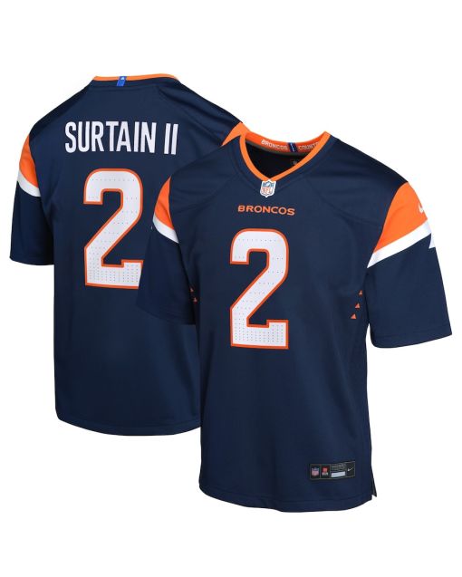 Patrick Surtain II 2 Denver Broncos Alternate Game YOUTH Jersey – Navy