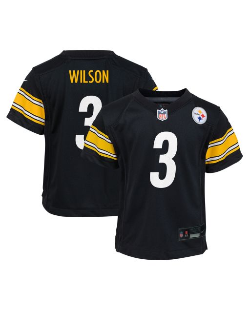 Preschool Pittsburgh Steelers Russell Wilson Black Player Game Jersey