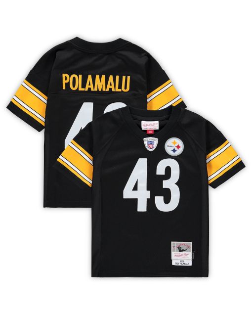 Preschool Pittsburgh Steelers Troy Polamalu Mitchell & Ness Black Retired Legacy Jersey