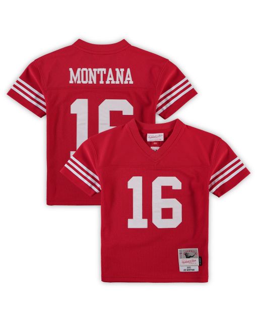 Preschool San Francisco 49ers Joe Montana Mitchell & Ness Scarlet 1990 Retired Player Legacy Jersey