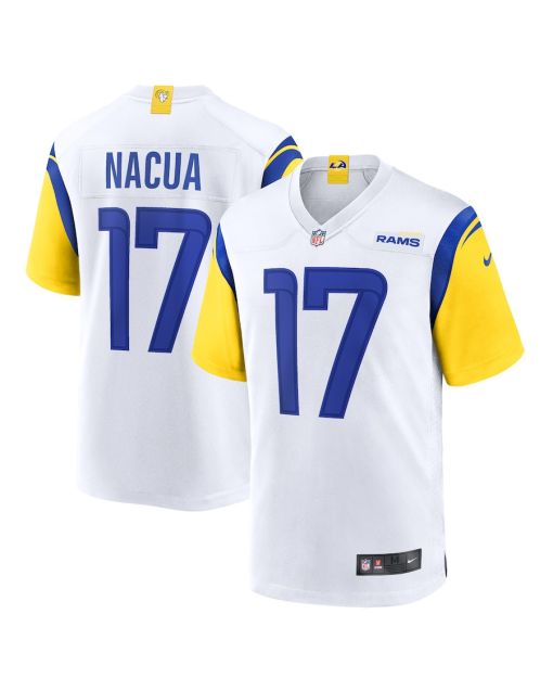 Puka Nacua 17 Los Angeles Rams Team Game Men Jersey – White