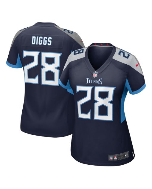 Quandre Diggs 28 Tennessee Titans Women’s Game Jersey – Navy