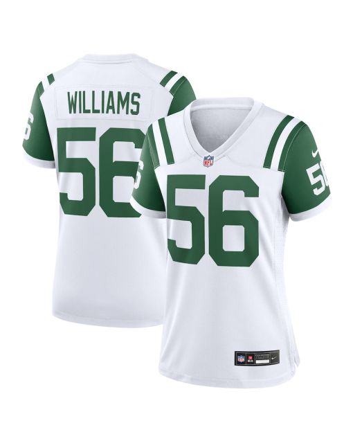 Quincy Williams 56 New York Jets Women’s Classic Alternate Game Jersey – White
