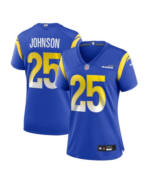 Quindell Johnson 25 Los Angeles Rams Women’s Team Game Jersey – Royal