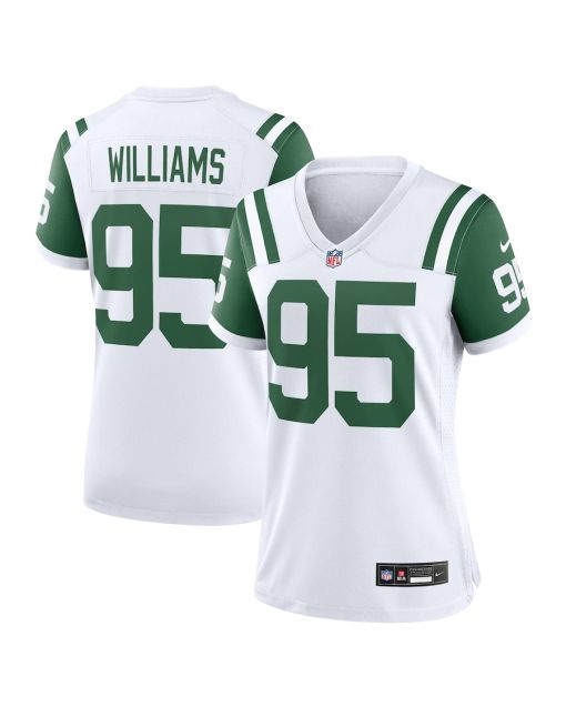 Quinnen Williams 95 New York Jets Women’s Classic Alternate Game Jersey – White
