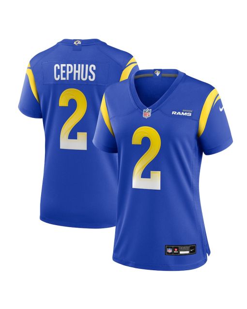 Quintez Cephus 2 Los Angeles Rams Women’s Team Game Jersey – Royal