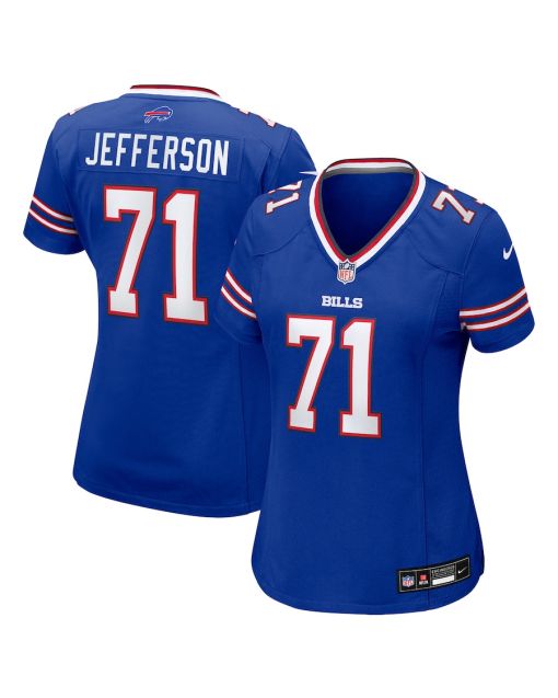 Quinton Jefferson 71 Buffalo Bills Women’s Game Jersey – Royal