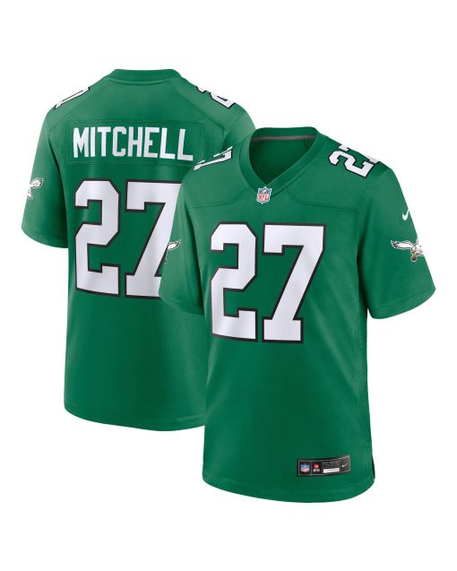 Quinyon Mitchell 27 Philadelphia Eagles Alternate Game Men Jersey – Kelly Green