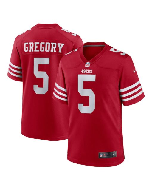 Randy Gregory 5 San Francisco 49ers Game Men Jersey – Scarlet