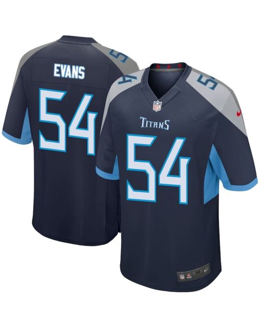Rashaan Evans 54 Tennessee Titans Men Game Jersey – Navy