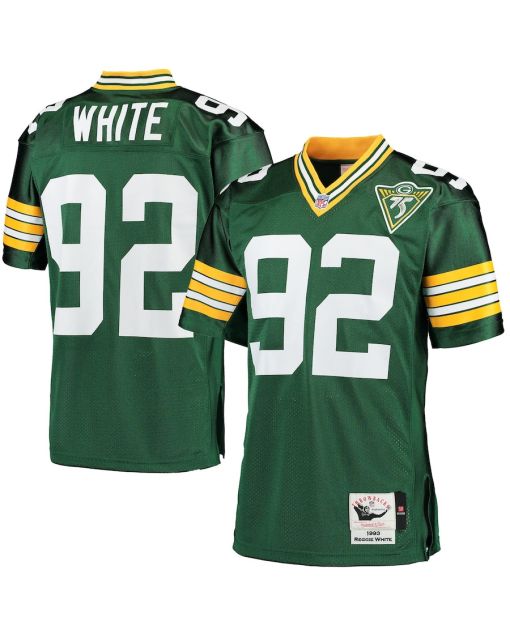 Reggie White 92 Green Green Bay Packers 1993 Throwback Men Game Jersey – Green