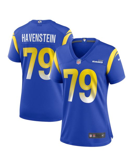 Rob Havenstein 79 Los Angeles Rams Women’s Game Jersey – Royal