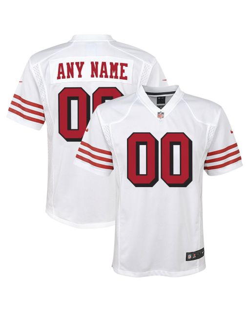 San Francisco 49ers Custom Alternate Game YOUTH Jersey – White